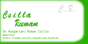 csilla ruman business card